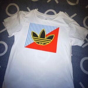 Adidas Kids White Graphic T-Shirt